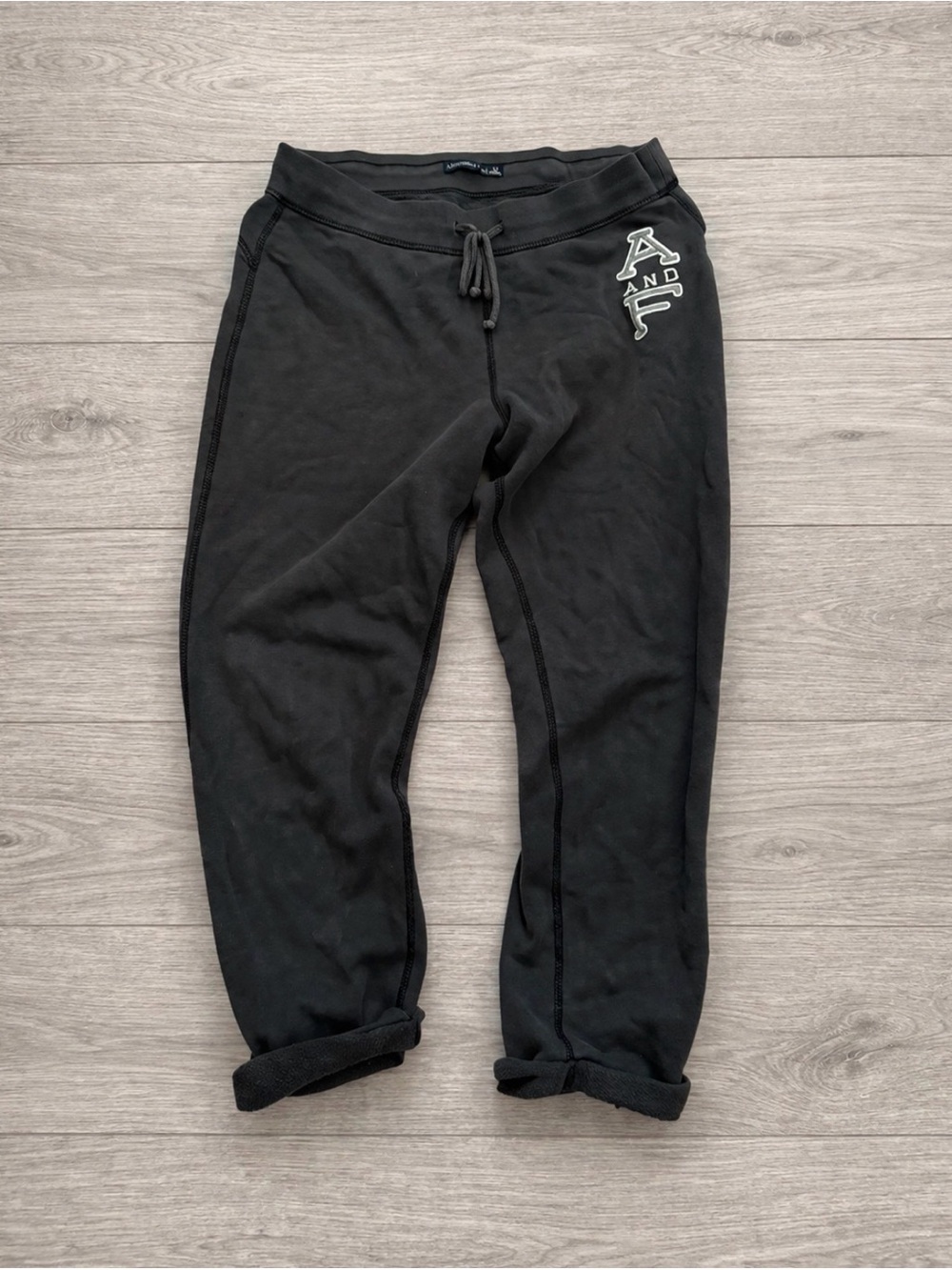 Abercrombie & Fitch Y2K Logo Gray Sweatpants Medium